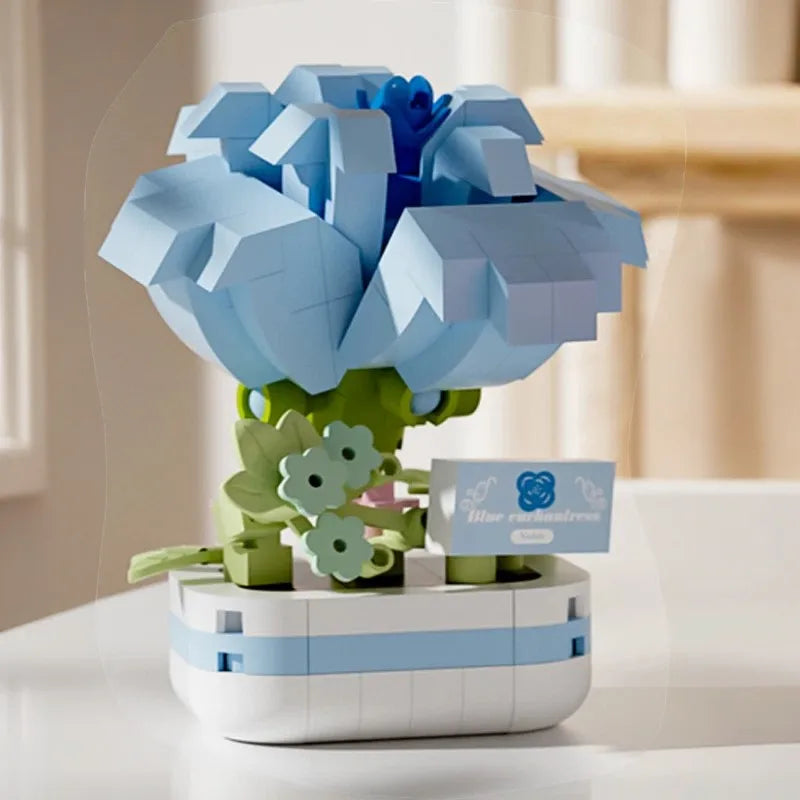Bausteine-Set Blumen mit Topf