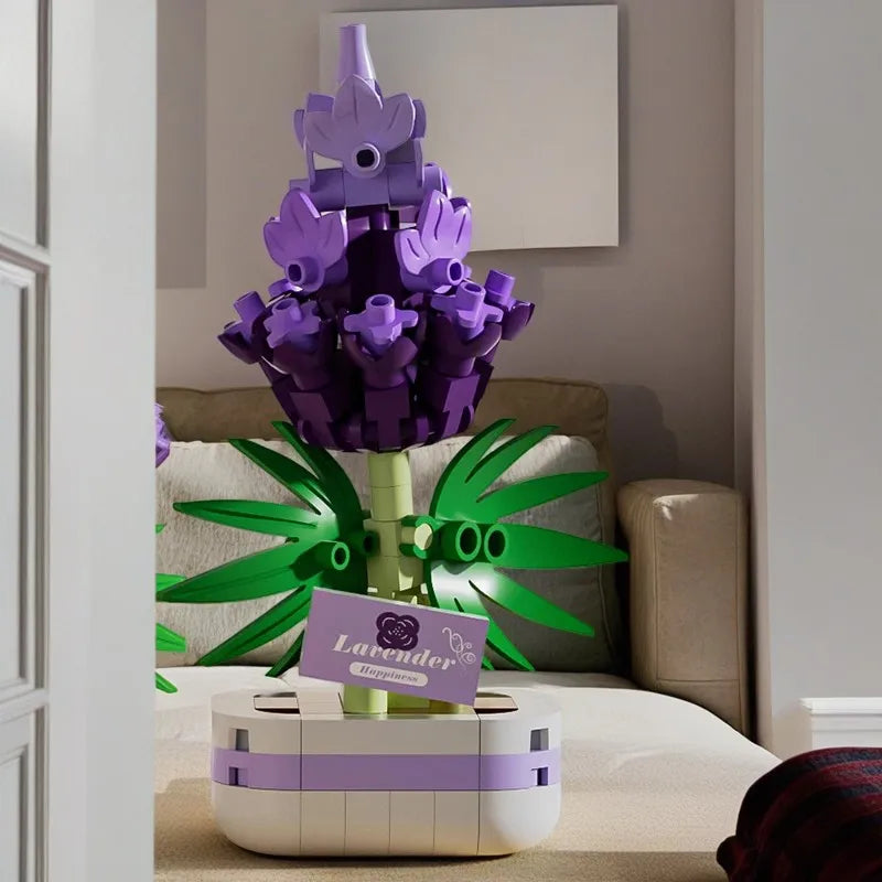 Bausteine-Set Blumen mit Topf