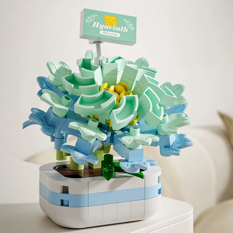 Bausteine-Set Blumen mit Topf